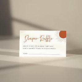 Lugar Cartão de Envio de Sorteio de Fraldas Boho Sunshin