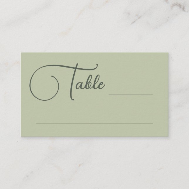 Lugar Cartão de Escolta de Casamento de Mesa de Script B (Frente)