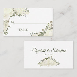 Lugar Cartão de Escolta de Casamento Elegante Floral de