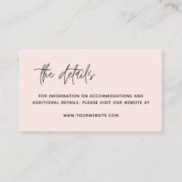 Lugar Cartão de Gabinete de Detalhes de Casamento Modern