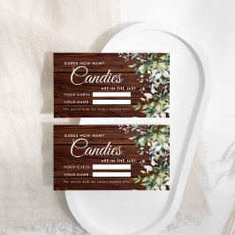 Lugar Cartão de Jogo de Chuveiro de Babá Floral Verde Qu