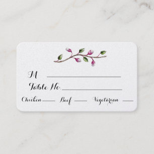 Lugar Cartão de Local de Casamento com Fruta e Aquarela