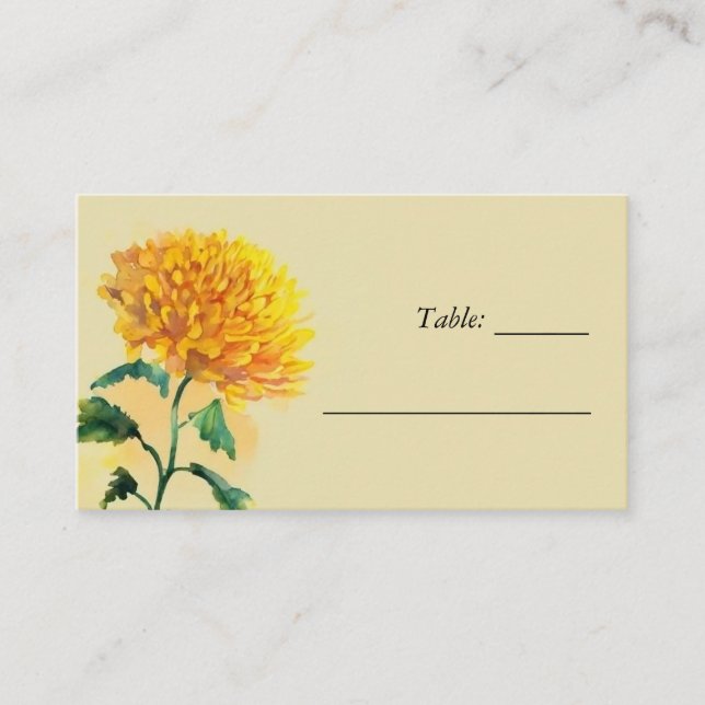 Lugar Cartão de Local de Casamento Floral de Flor Selvag (Frente)