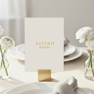Lugar Cartão de Local de Casamento Islâmico em Script Do