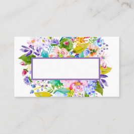 Lugar Cartão de Local de Casamento Romântico Floral Roxo