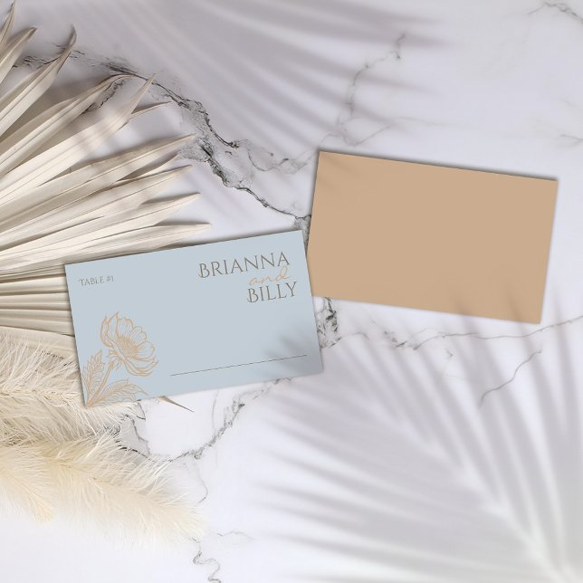 Lugar Cartão de Local Floral Minimalista (Criador carregado)