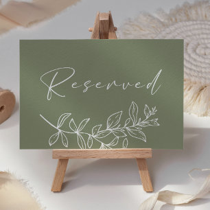 Lugar Cartão de Local Reservado para Casamento de Flor S