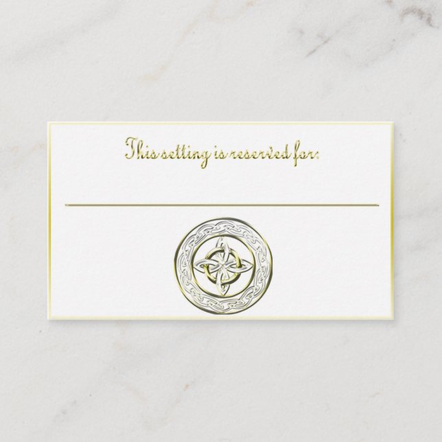 Lugar Cartão de mesa Celtic Knot (Frente)