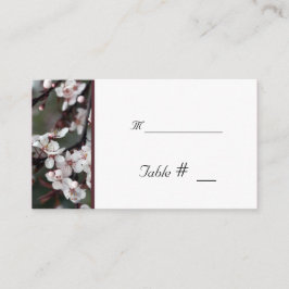 Lugar cartão de número de tabela com endereço de recepçã