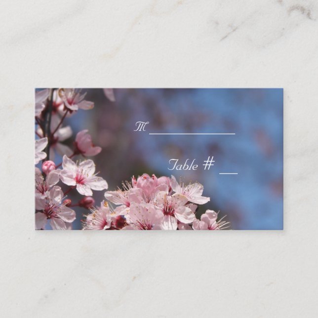 Lugar cartão de número de tabela com endereço e data (Frente)