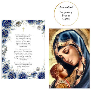 Lugar Cartão de Oração de Gravidez Virgem Maria Cristo C
