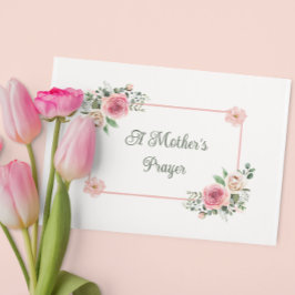 Lugar Cartão de Oração Floral do Dia das Mães Com Versíc