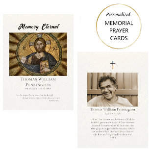 Lugar Cartão de Oração Funerária Bizantino Cristo Pantoc