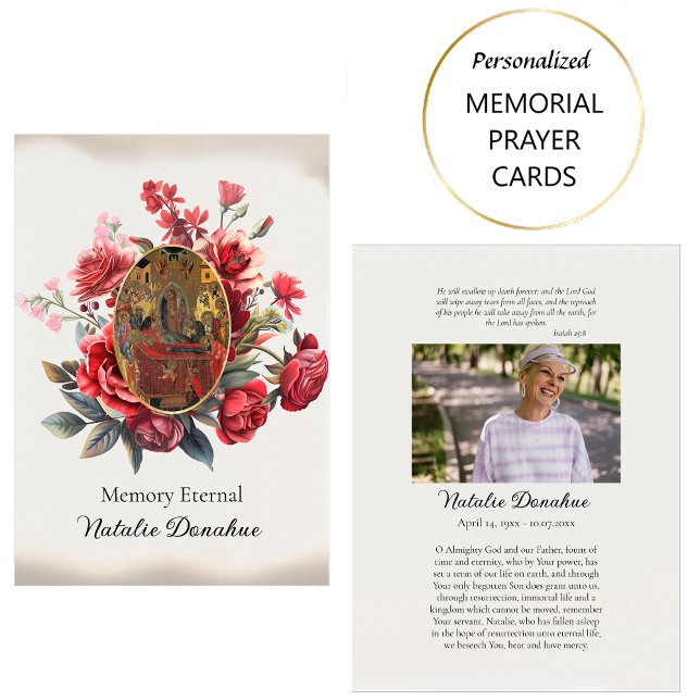Lugar Cartão de Ortodoxo de Fotografia Funeral Rosa verm (Criador carregado)