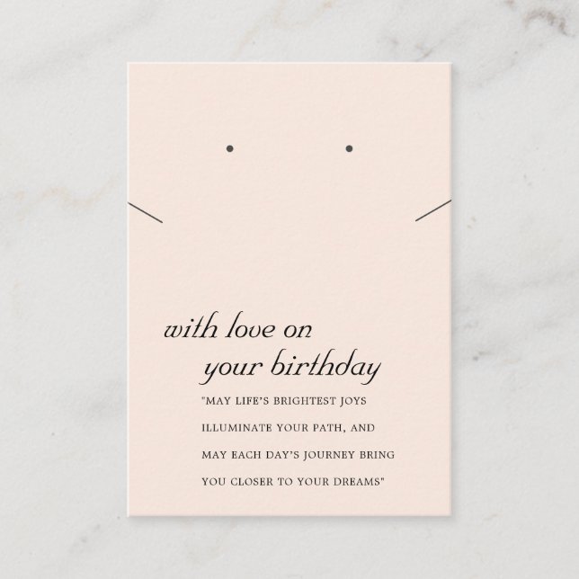 LUGAR CARTÃO DE OUVIMENTO DO PRESENTE DE NECKLACE DE PIN (Frente)