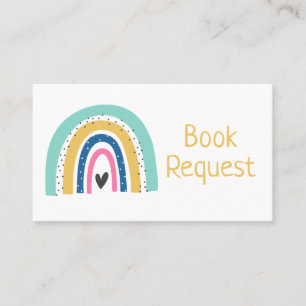 Lugar Cartão de Solicitação Ilustrado do Livro Arco-Íris