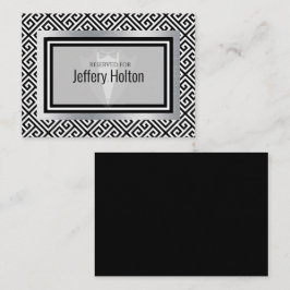 Lugar Cartão de solteiro preto e prateado
