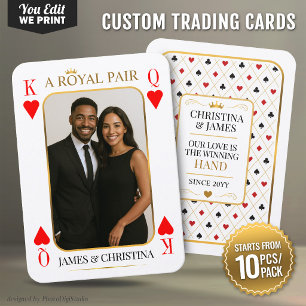 Lugar Cartão de Troca de Casal Personalizado, Rei e Rain