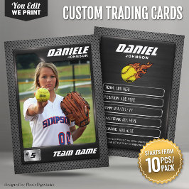 Lugar Cartão de Troca de Softbol Personalizado Grafite 1