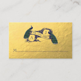 Lugar Cartão Dourado de Local de Casamento de Peacock