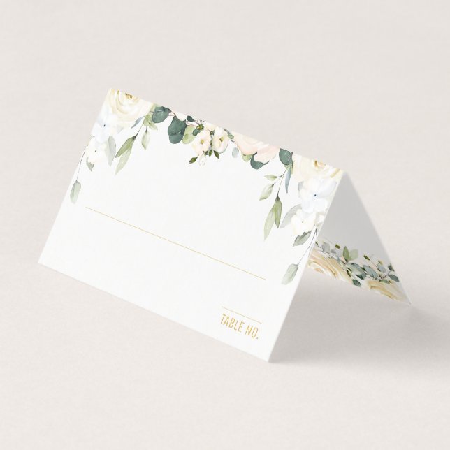 Lugar de Mesa de Casamento de Pêssego Branco (Frente)