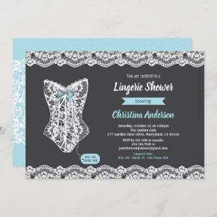 Lugar do quadro de chás de convite para lingeries