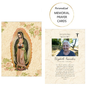 Lugar Nossa Senhora de Guadalupe Cartão de Oração Funera
