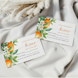 Lugar Orange Floral Quantos Kisses Cartão de Jogo de Chá