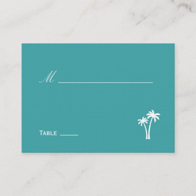 Lugar Palm Trees Cartão de Casamento (Frente)