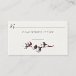 Lugar Ramo De Algodão, Cartão De Casamento De Madeira