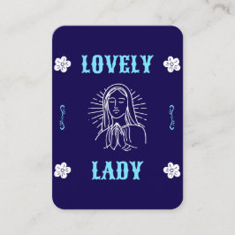 Lugar Senhora Vestida em Cartão Azul de Oração