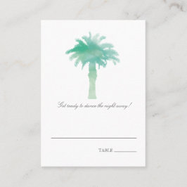 Lugar Serene Palm Tree Watercolor | Cartão de Visita