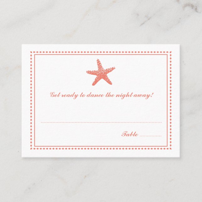 Lugar Starfish Graceful | Cartão de Escolta (Frente)