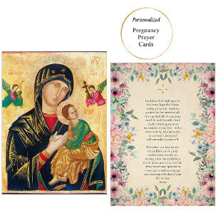 Lugar Theotokos e Cartão de Oração para a Gravidez Infan