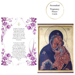 Lugar Theotokos e o Cartão de Oração à Gravidez Infantil