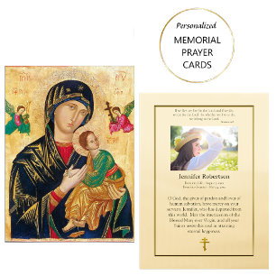 Lugar Theotokos (Virgem Maria) Cartão Funeral de Oração