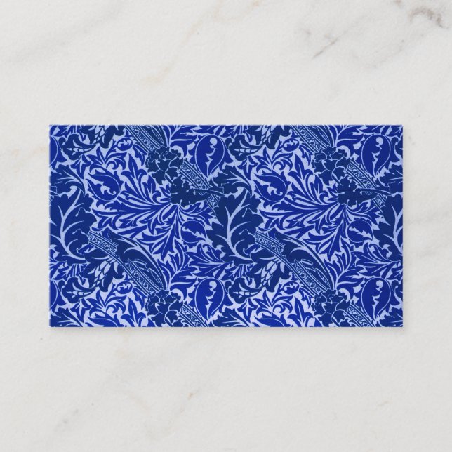 Lugar William Morris Blue Deixa Cartão de Recepção (Frente)