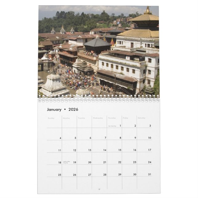 Lugares impressionantes do calendário de mundo (Jan 2026)