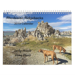 Lugares indo do calendário 2019 de Rhodesian