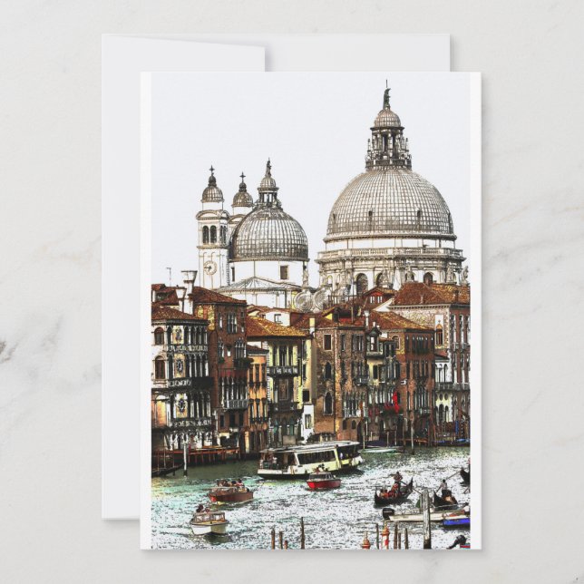 Lugares românticos em Veneza (Frente)