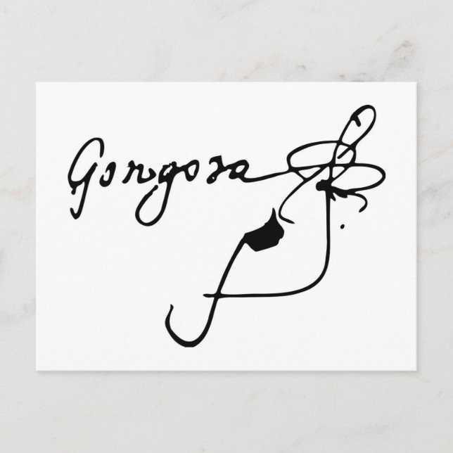 Luis de Góngora (assinatura) Cartão postal (Frente)