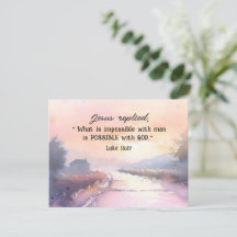 Luke 18:27 Possível com o Cartão de Bíblia de Jesu