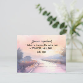 Luke 18:27 Possível com o Cartão de Bíblia de Jesu