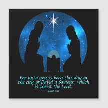 Luke 2:11 Cartão Magnético