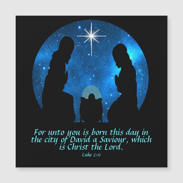 Luke 2:11 Cartão Magnético (Frente)