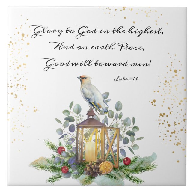 Luke 2:14 Glória a Deus no Natal Mais Alto (Frente)