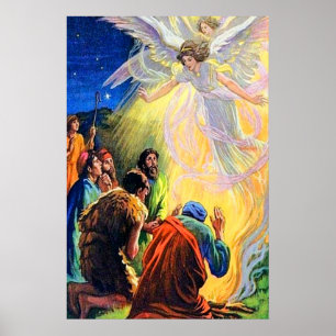 Luke 2:8-14 AngelsDiga ao poster de Nascimento do 