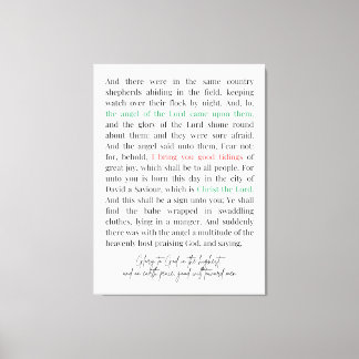 Luke 2:8-14 Canvas Print