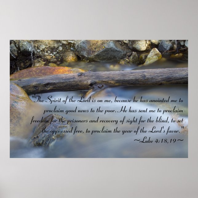 Luke 4:18-19 Poster (Frente)