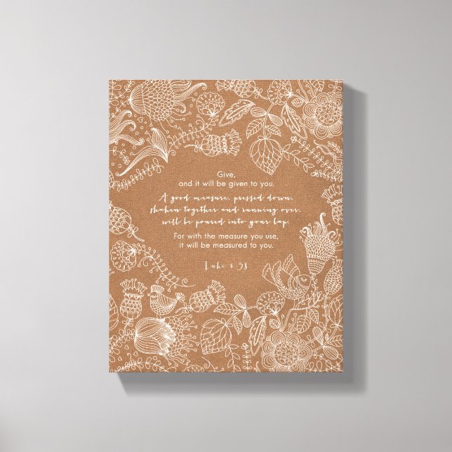 Luke 6:38 Canvas (Frente)